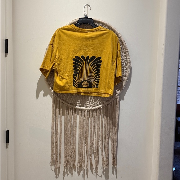 THALIA SURF x Lauryn Alvarez T Shirt Collab - Mustard Yellow Graphic Crop Tee - Picture 5 of 17
